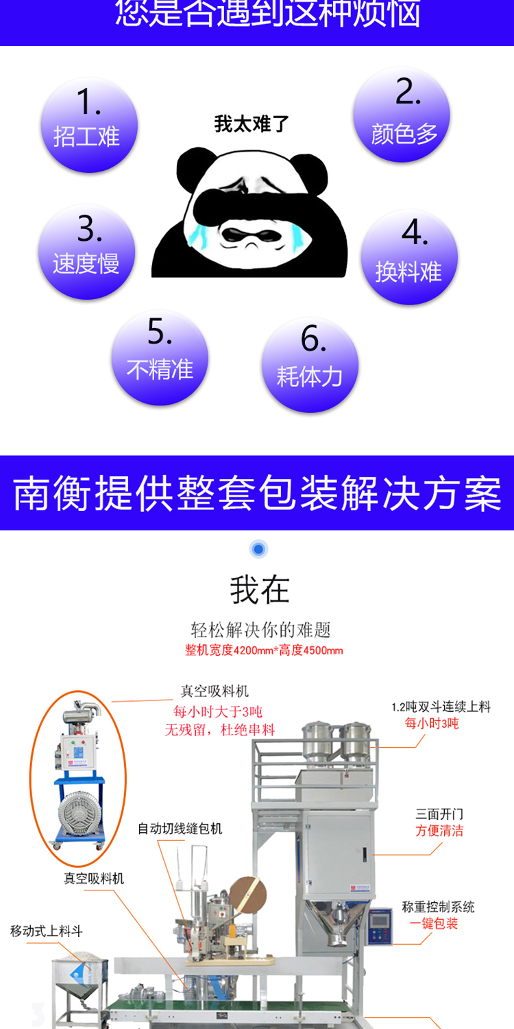 25公斤塑料顆粒包裝機南衡